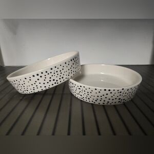 Boots & Barkley Stoneware Pet Cat Bowl 2pc Set